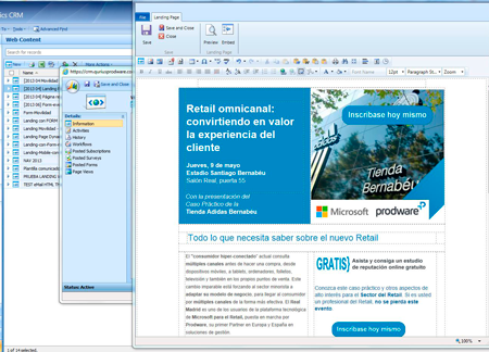 Integraci�n completa con Dynamics CRM